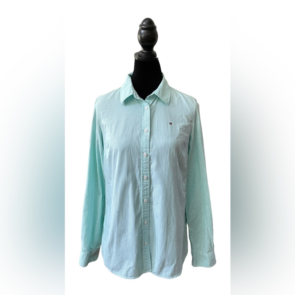 Tommy Hilfiger: Green Button Down Shirt
